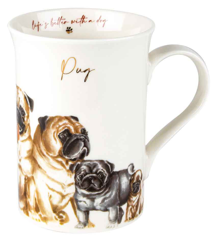 Muddy Paws Pug Mug