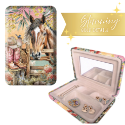 Lisa Pollock Small Jewellery Case - ( Country Dusk)