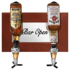 Timber 2 Bottle Wall Mounted Liquor Dispenser