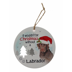 Labrador Choc Xmas Plaque