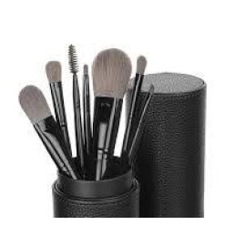 MakeUp Brush Set with Travel Case - Black