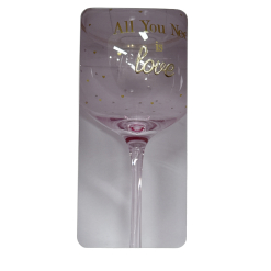 All you Need is Love Gin Glass