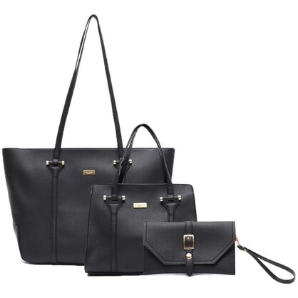 Janelle Leather Bag Set Of 3