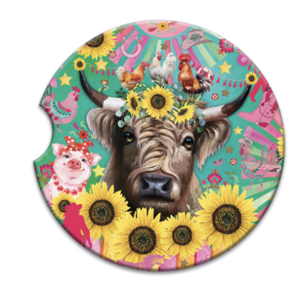 Car Coaster Carnival Cow