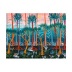 Melanie Hava Jugaig-Bana-Wabu Tea Towel 50x70cm Cassowaries