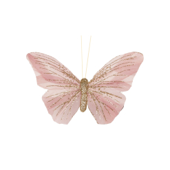 Holly and Ivy Pink Embellished Butterfly Clip