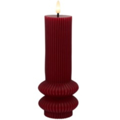 Let's Get Lit Linea LED Sculptural Wax Candle 7.5x18.5cm Soy Cherry Gift Boxed (1)
