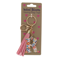 R keyring bag tag