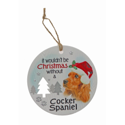 Cocker Spaniel Xmas Plaque