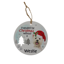 Westie Xmas Plaque