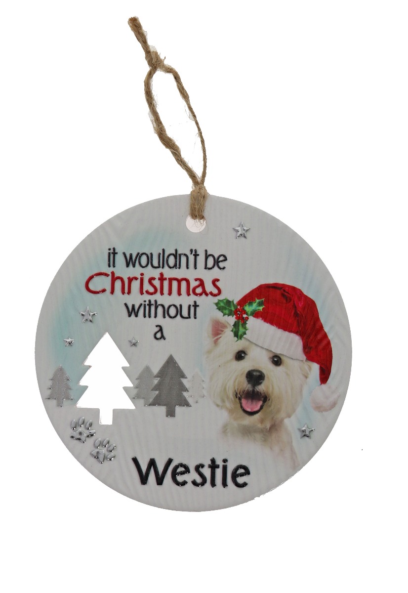 Westie Xmas Plaque