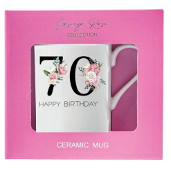 Mug 70th Floral Pink Ceramic copy