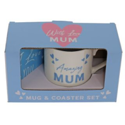 Amazing mum love coaster mug