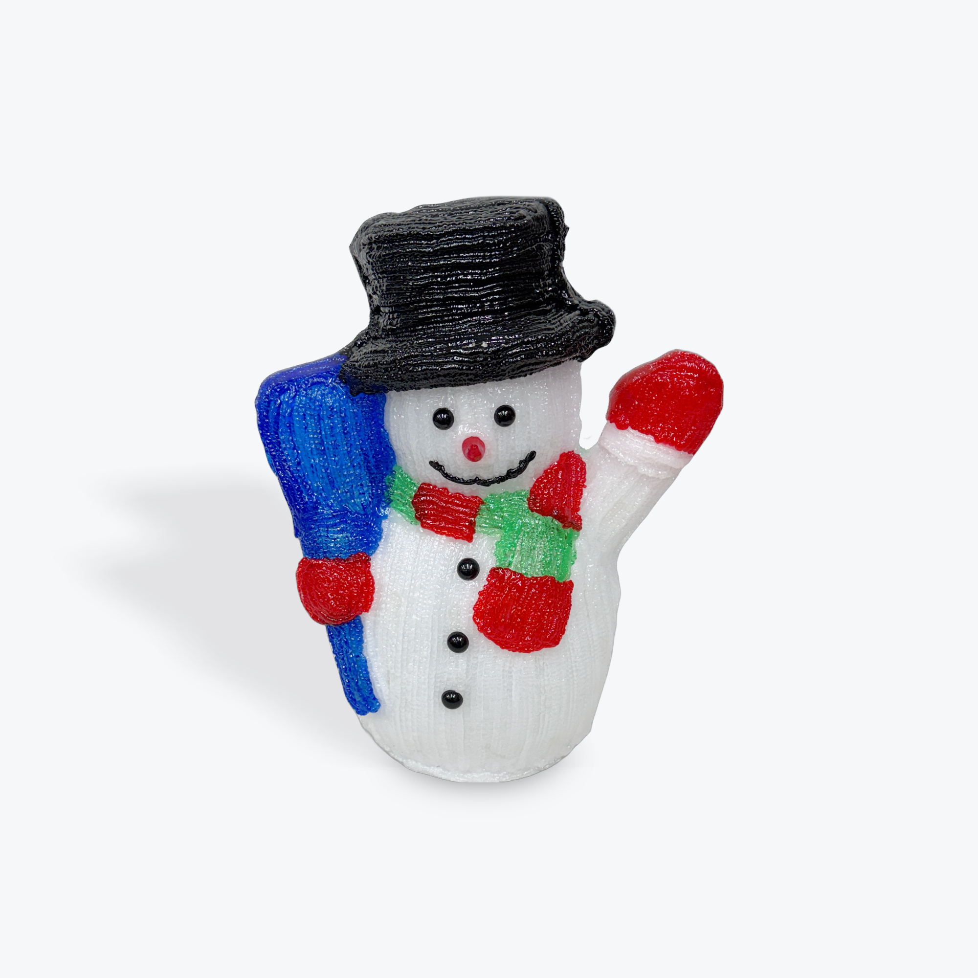 Acrylic Snowman Black Hat LED 39cm