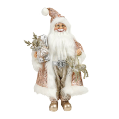 Fabric Santa Pink Champagne With Deer