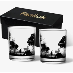 Chrystal Whiskey Glasses Deer Designs