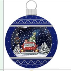 Snowing Christmas Hanging Ball Lamp Santa