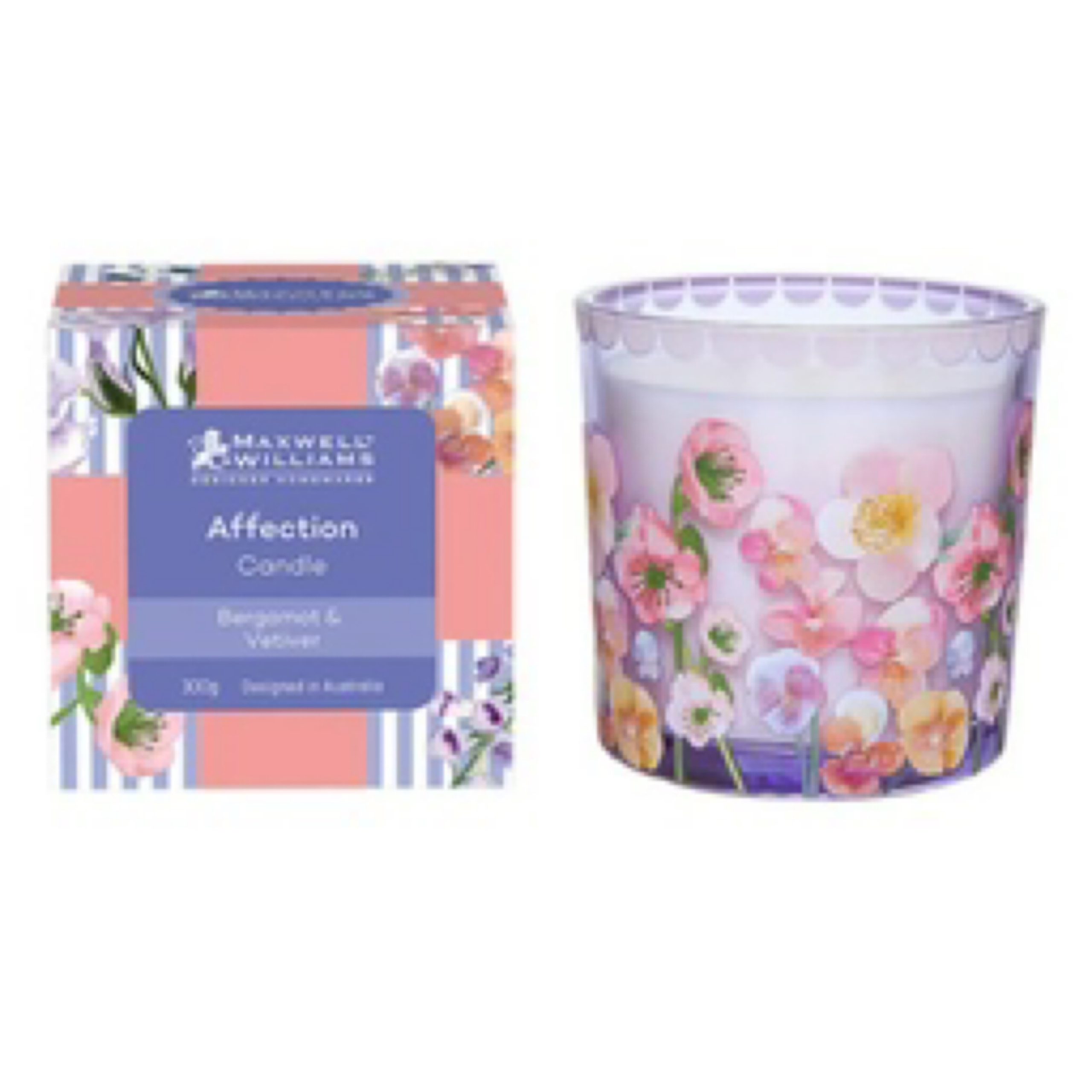 Affection Scented Candle Bergamot & Vetiver 300g Gift Boxed