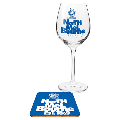 North Melbourne Wine Glass And Coaster