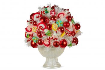 43CM CANDYLAND POTTED CHRISTMAS CENTERPIEACE