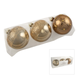 Glass Bauble Copper Set