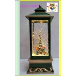 Green Tree and Elves Snow Water Lantern