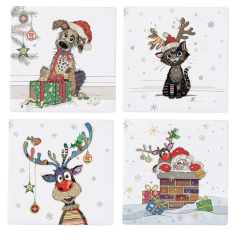 Bug Art Xmas Kooks Glass