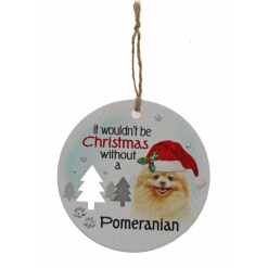 Pomeranian Xmas Plaque