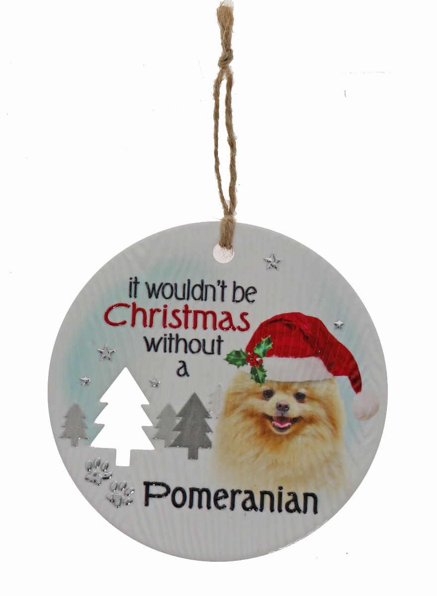 Pomeranian Xmas Plaque