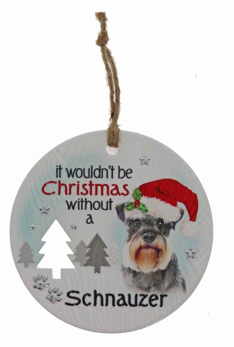 Schnauzer Xmas Plaque