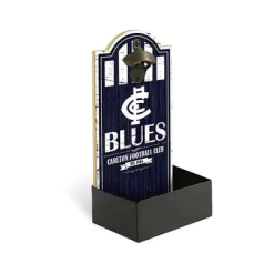 Carlton Blues AFL Wall Bottle Opener Sign with Catcher