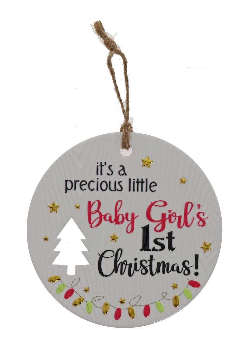 Baby Girl 1st Xmas Plaque