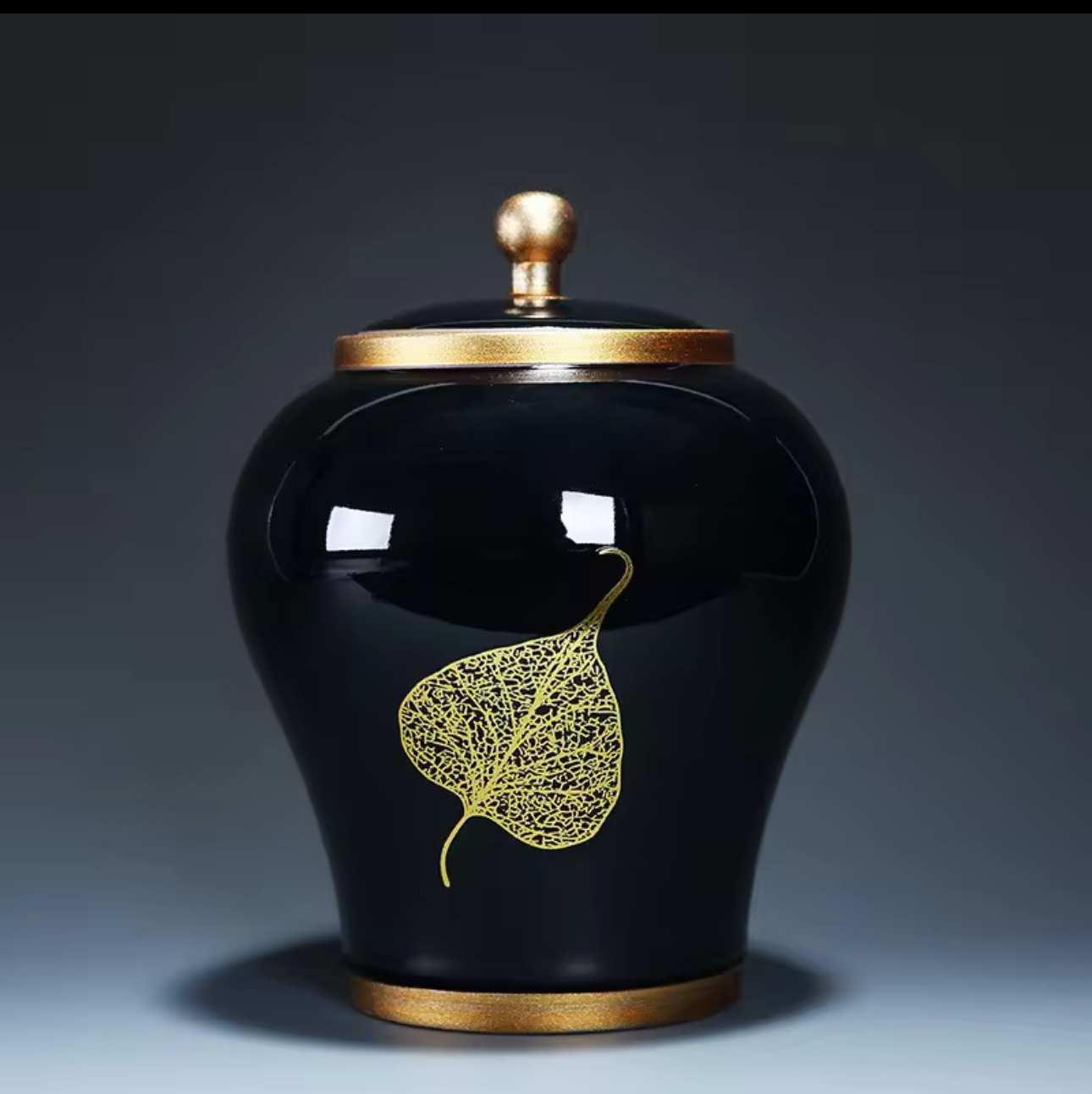 Leaf Urn for Ashes 13cm x 10cm