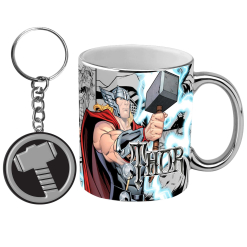 Thor Metallic Mug And Key Ring