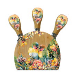 Magnetic Cheese knife Block Love Birds
