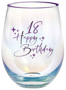 18th Purple Foil Stemless