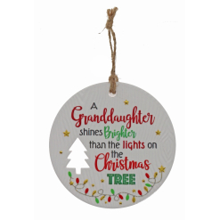 Granddaughter Xmas Plaque