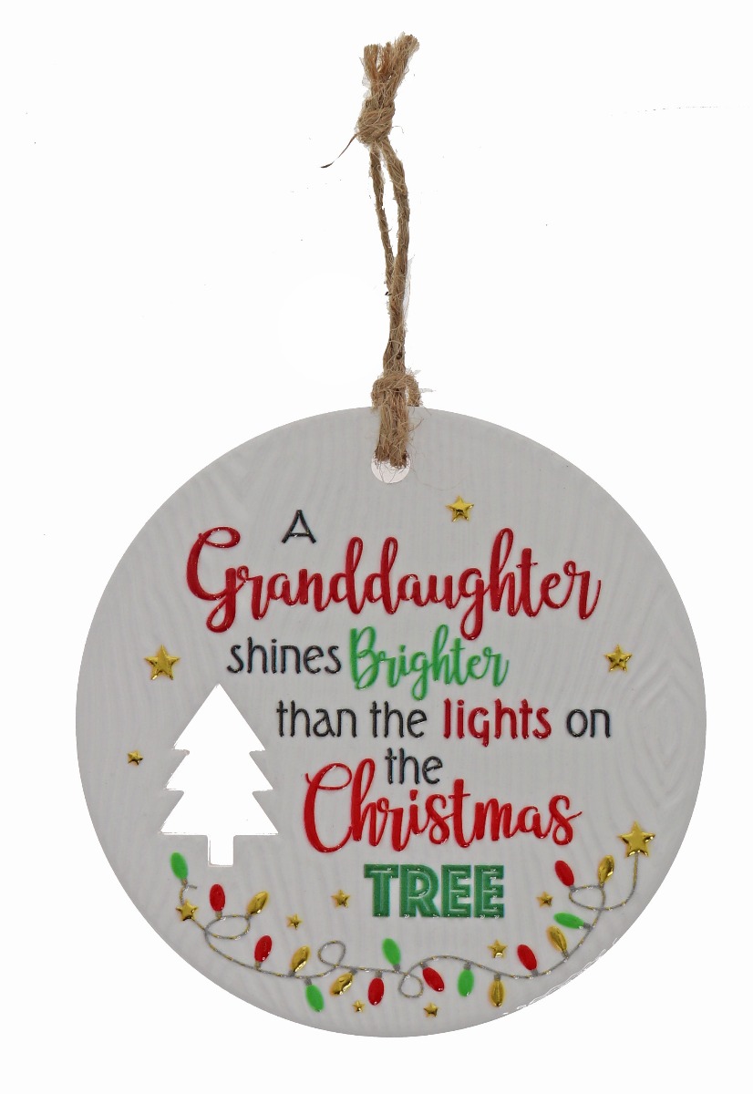 Granddaughter Xmas Plaque