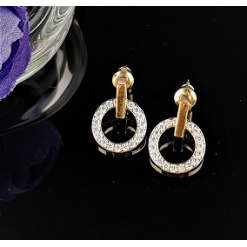 Earings Gold Diamante