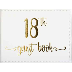 18th Guest Book - White