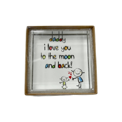 Dad Glass Message Block