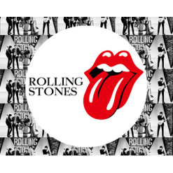 Rolling Stones Glass Plaque