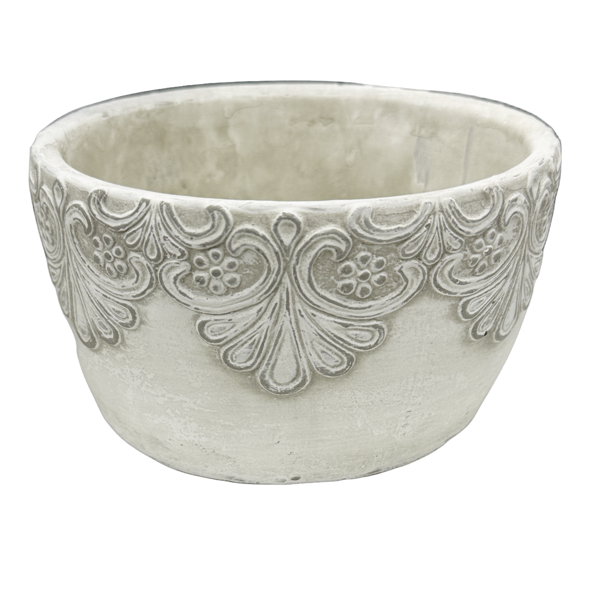 Pot 8cm Squat with Modern Raised Flower