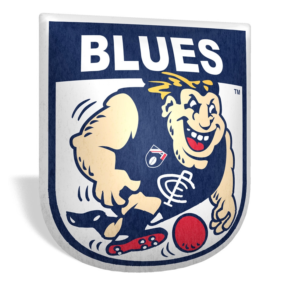 Carlton Blues Retro Cushion