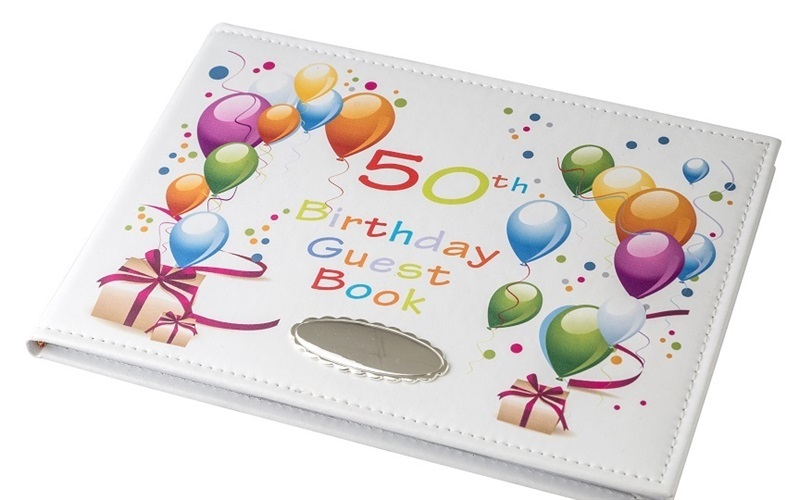 Russell Collection Occasion Specific Giftware - 50th Birthday Guest Book