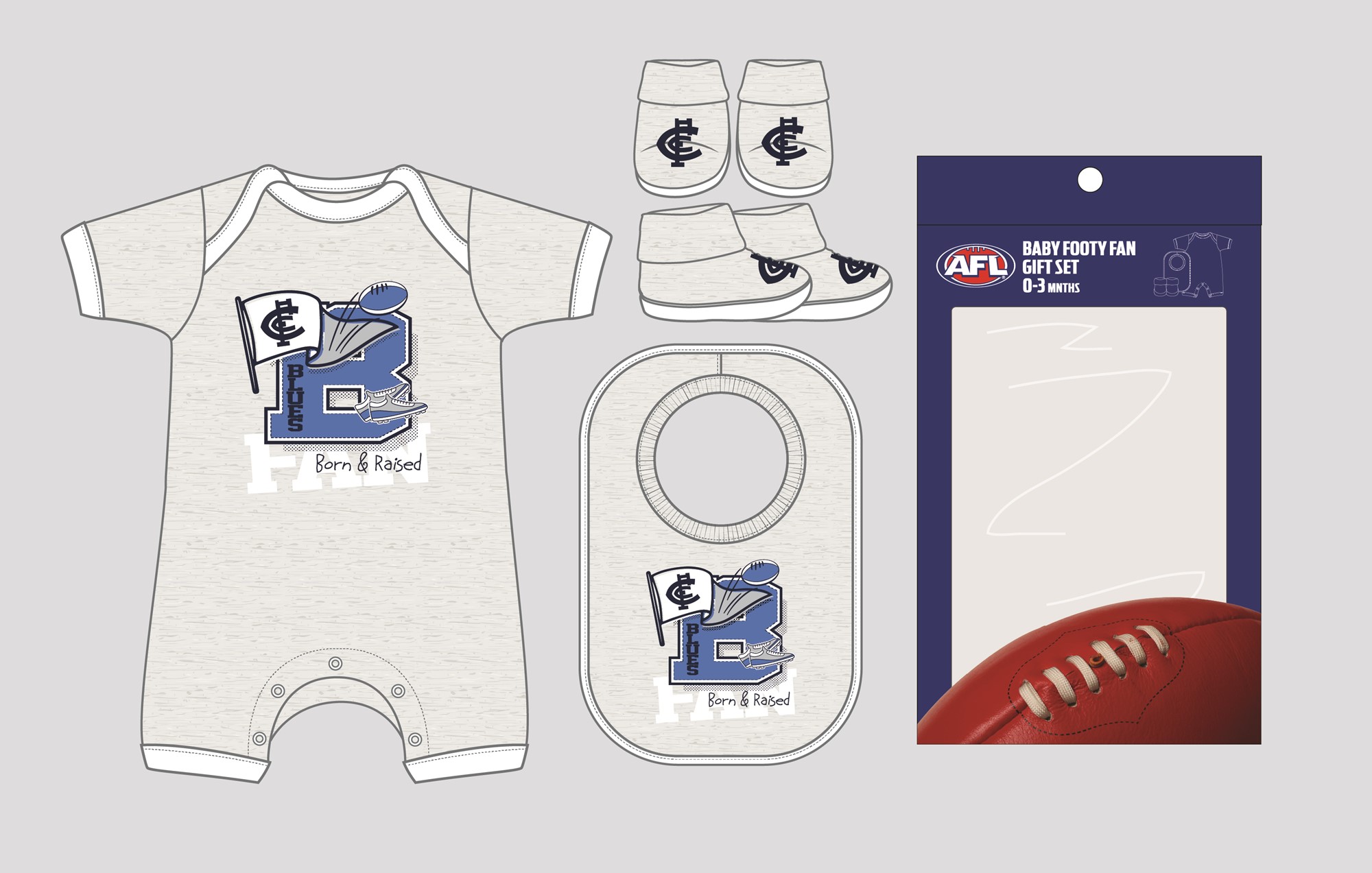 Baby Romper Bib and Bootie Set