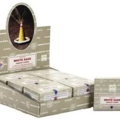 Nag Champa Backflow Cones  – White Sage