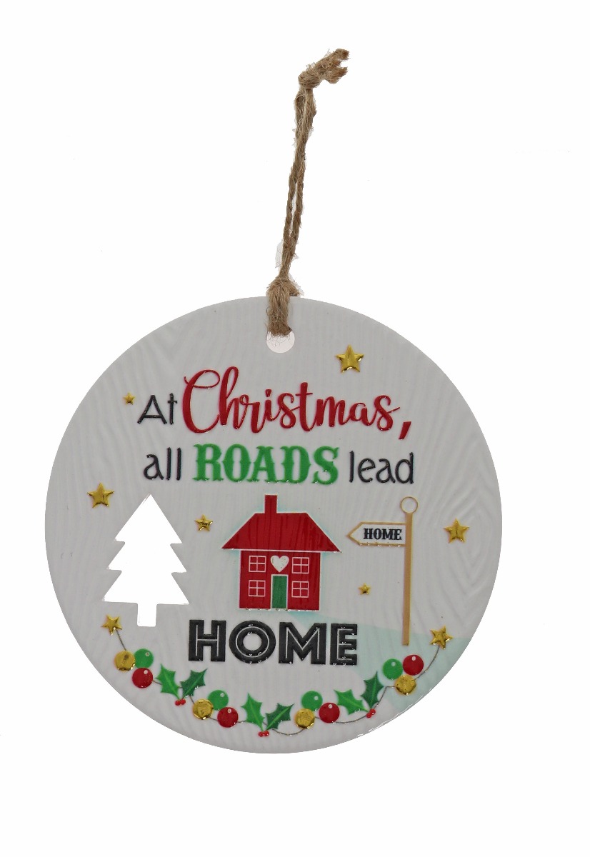 All Roads Leads Xmas Plaque