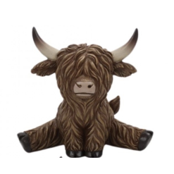 Resin Yoga Highland Cow A