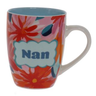 Nan bright blooms mug